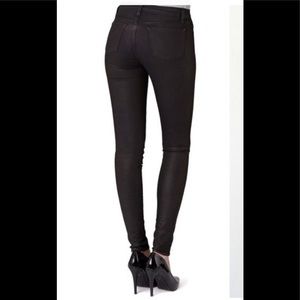 J brand brown mocha coated , skinny legging jeans